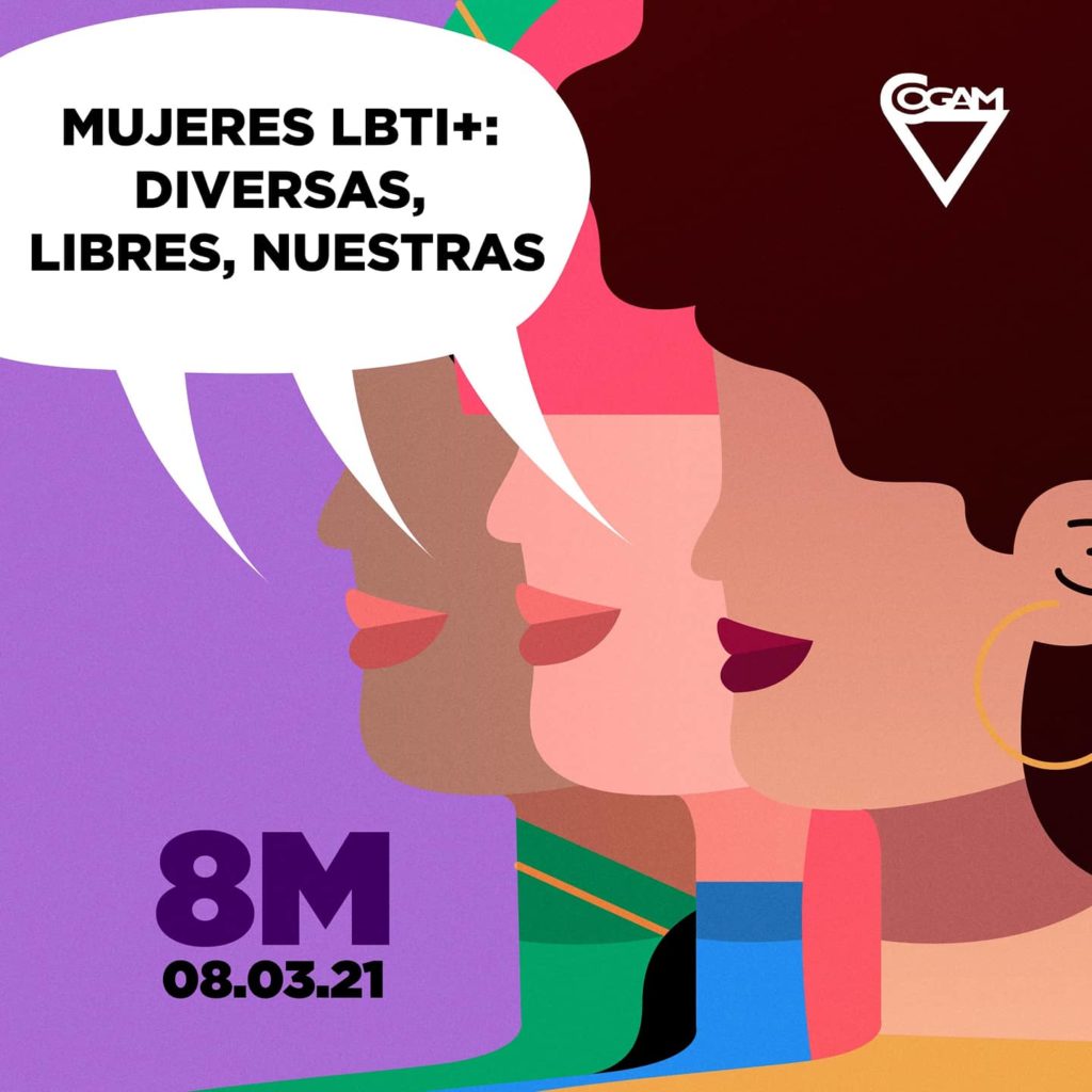 cartel de cogam por el 8 de marzo de 2021